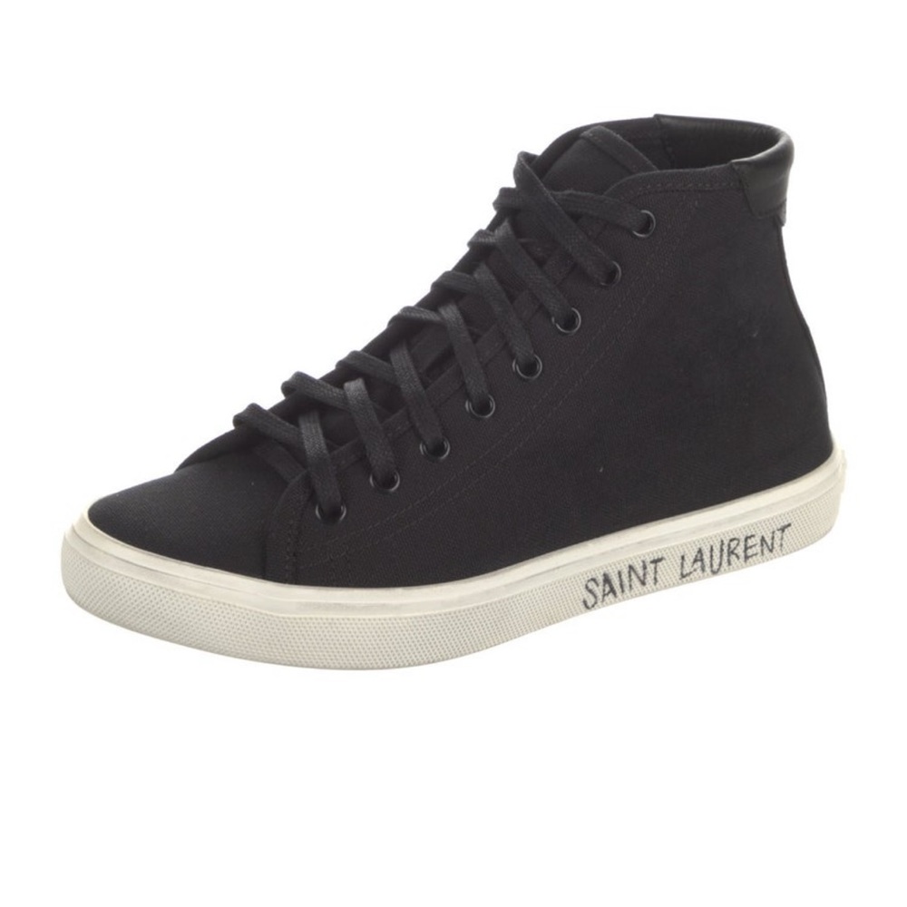 Saint Laurent High Top Canvas Sneakers- 37